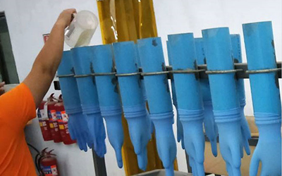 Manufacturing processes of latex examination and nitirle gloves